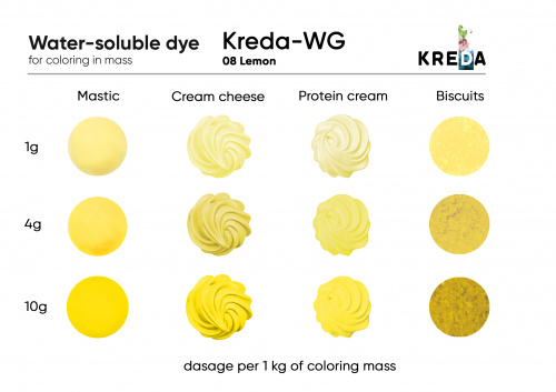 Lemon, Kreda-WG, water-soluble food dye