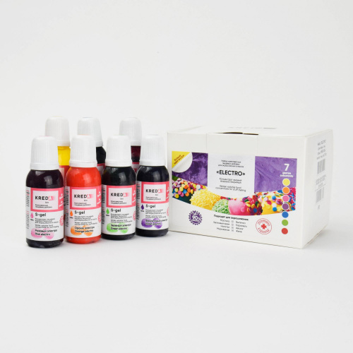 ELECTRO Set of gel water-soluble food concentrates with electro effect, 7pcs*20ml