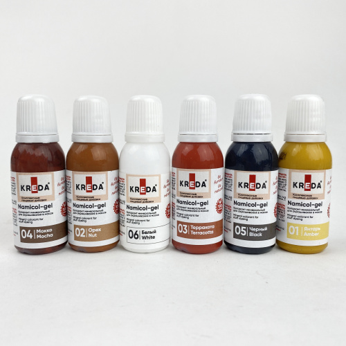 Mocha, Namicol-gel, mineral food dye
