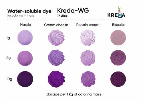 Mauve, Kreda-WG, water-soluble food dye