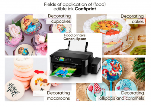 Blue, Confiprint, food ink for printing