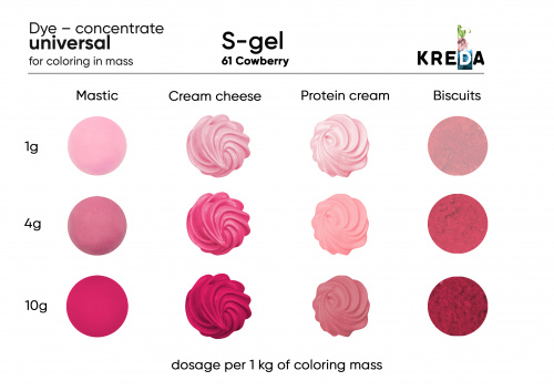 Cowberry, S-gel, water-soluble concentrate for food dye