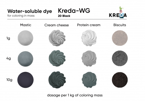 Black, Kreda-WG, water-soluble food dye