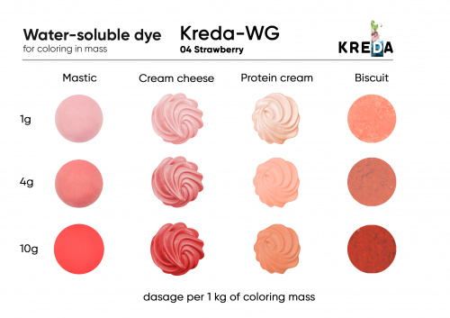 Strawberry, Kreda-WG, water-soluble food dye