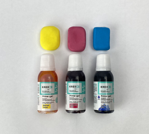 UNIVERSAL Set of gel water-soluble food colorants, 3pcs*20ml