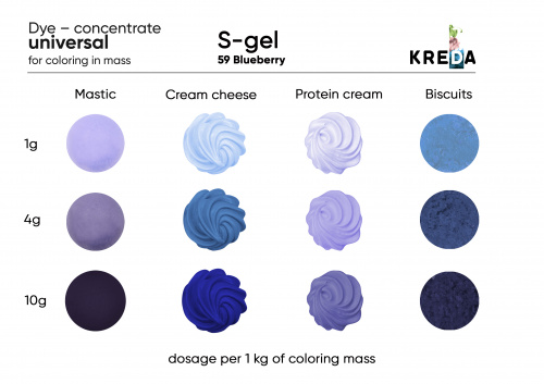 Blueberry, S-gel, water-soluble concentrate for food dye