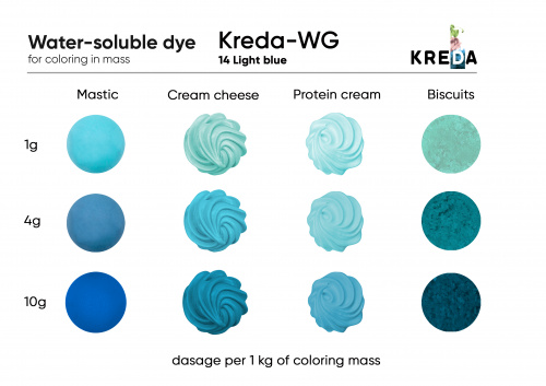 Light blue, Kreda-WG, water-soluble food dye